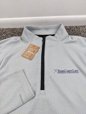 Penn Quakers Carey Law Jacket University Pennsylvania 1/4 Zip Mens Medium